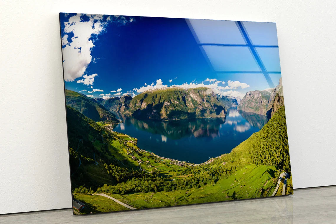 Lake & Mountain View UV Direct Aluminum Print Australian Made Quality