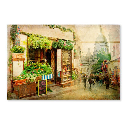 Parisian Streets - Montmartre Acrylic Glass Print Tempered Glass Wall Art 100% Made in Australia Ready to Hang