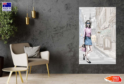 Elegant Fashion Store Art with Stylish Girl Print 100% Australian Made