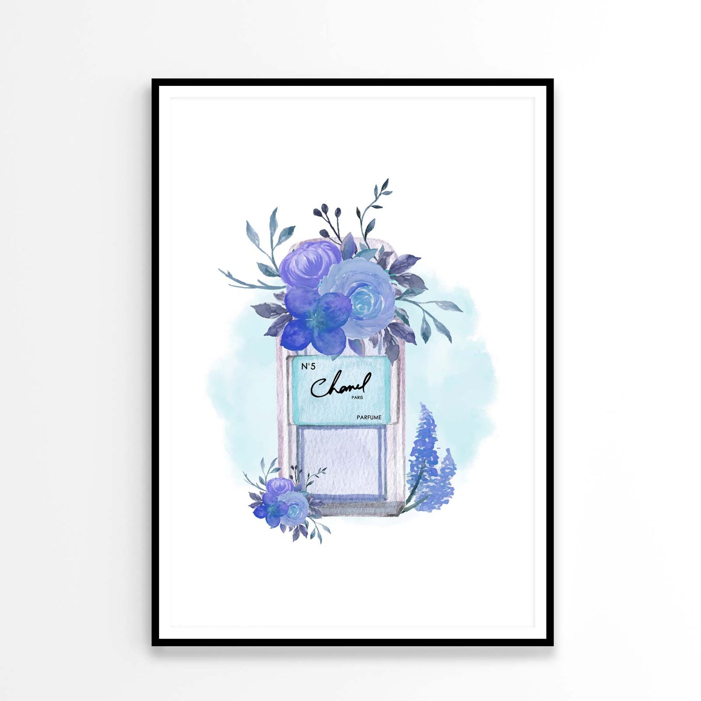 Purple Flowered Fashion Bottle Design Home Decor Premium Quality Poster Print Choose Your Sizes