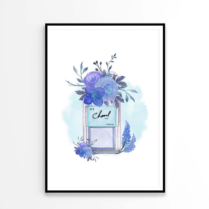 Purple Flowered Fashion Bottle Design Home Decor Premium Quality Poster Print Choose Your Sizes