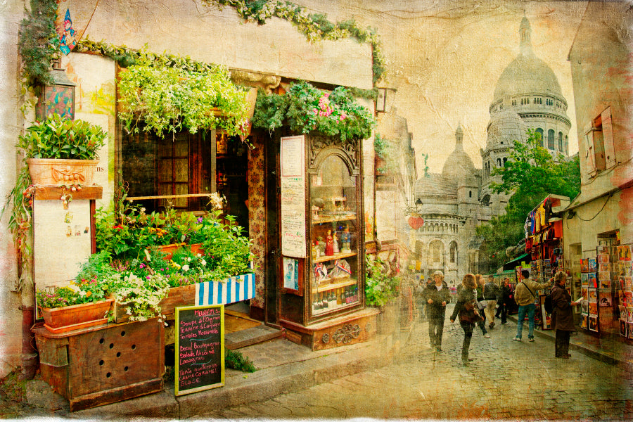 Parisian Streets - Montmartre Home Decor Premium Quality Poster Print Choose Your Sizes