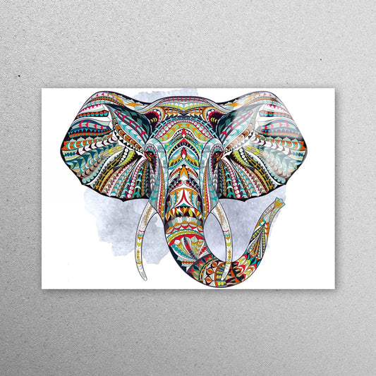 Abstract Elephant Wall Art Acrylic Glass Print Tempered Glass Wall Art 100% Made in Australia Ready to Hang