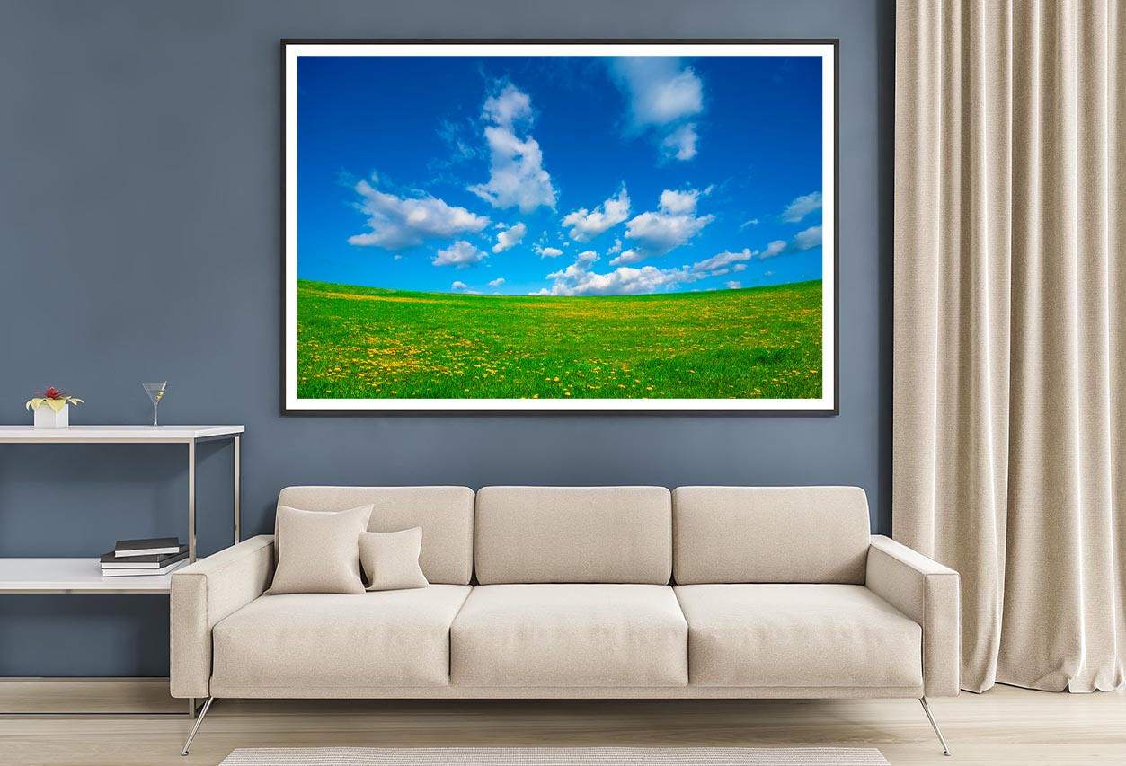 Grassland and Blue Sky Home Decor Premium Quality Poster Print Choose Your Sizes