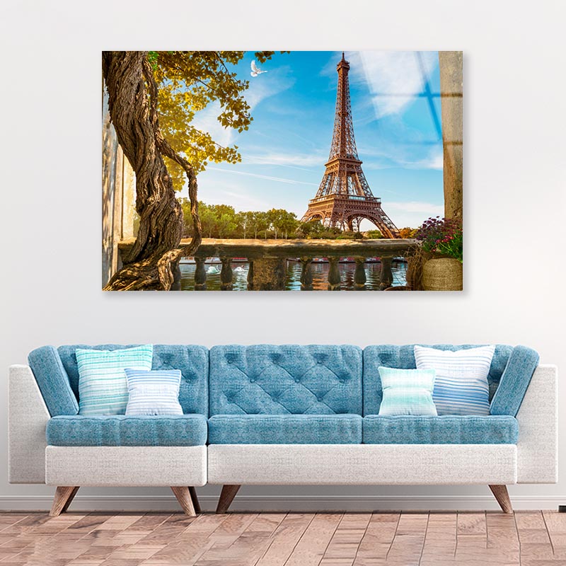 Eiffle Tower Balcony Acrylic Glass Print Tempered Glass Wall Art 100% Made in Australia Ready to Hang