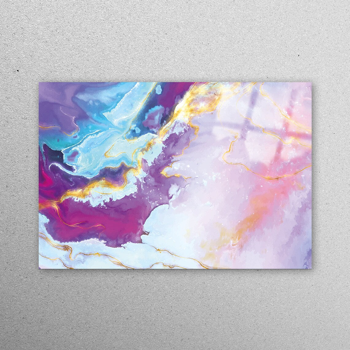 Purple Marble Wall Art Acrylic Glass Print Tempered Glass Wall Art 100% Made in Australia Ready to Hang