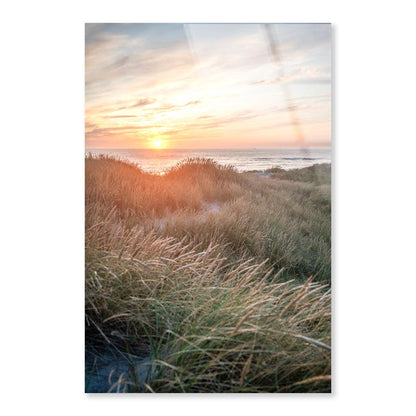 Sunset On the Danish Beach Portrait Photograph Acrylic Glass Print Tempered Glass Wall Art 100% Made in Australia Ready to Hang