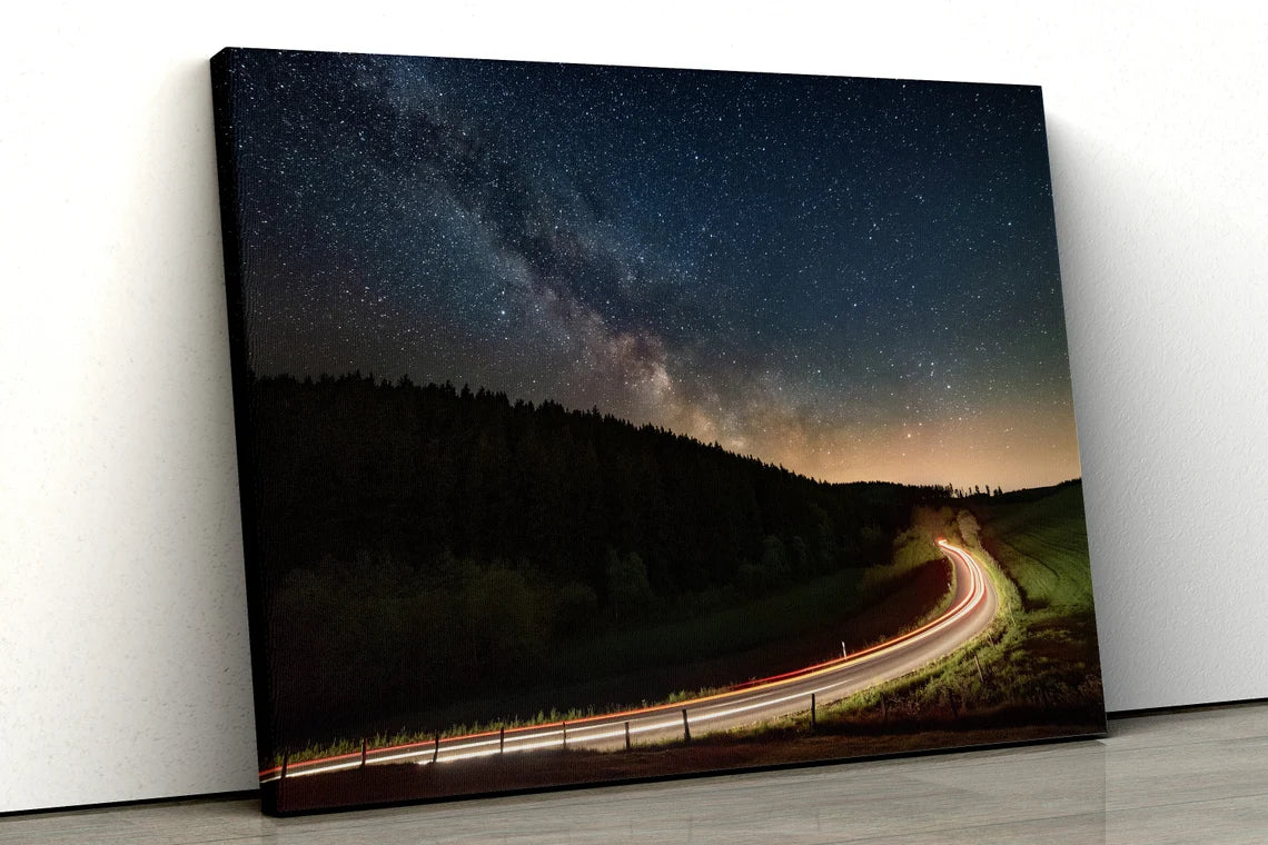 Milky Way night time sky UV Direct Aluminum Print Australian Made Quality