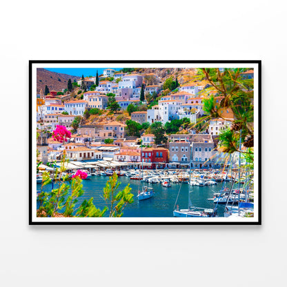 View of the Amazing Hydra Island Greece Home Decor Premium Quality Poster Print Choose Your Sizes