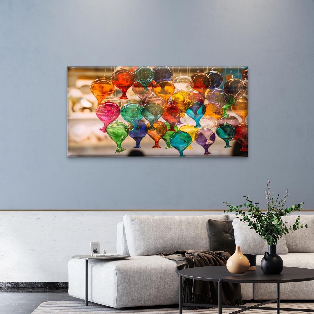 Venetian Murano Glass Bulbs Wall Art Canvas Office Home Room Framed 120x60cm