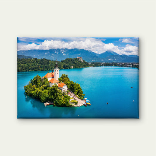 Lake Bled Slovenia Island Wall Art Decor 100% Australian Made - Bella Home Decor