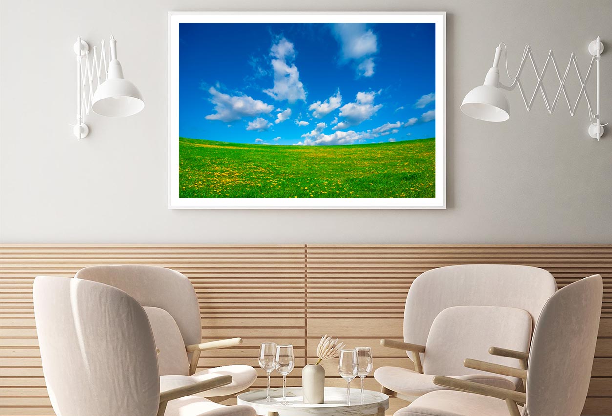 Grassland and Blue Sky Home Decor Premium Quality Poster Print Choose Your Sizes