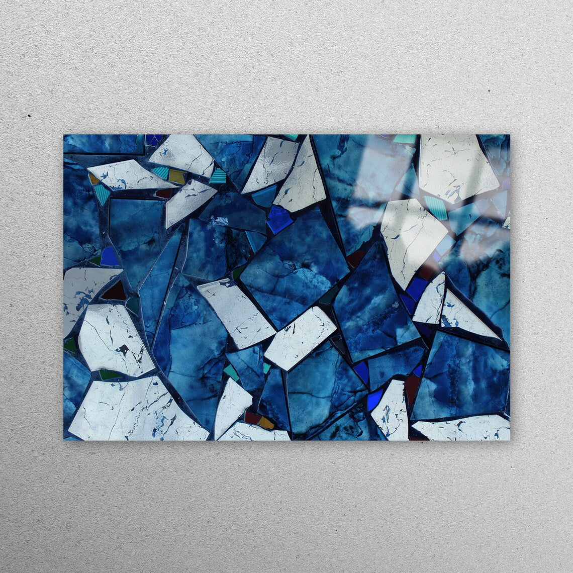 Blue Marble Wall Art Acrylic Glass Print Tempered Glass Wall Art 100% Made in Australia Ready to Hang