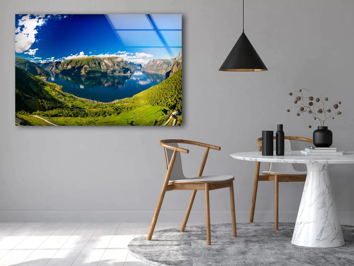 Lake & Mountain View UV Direct Aluminum Print Australian Made Quality