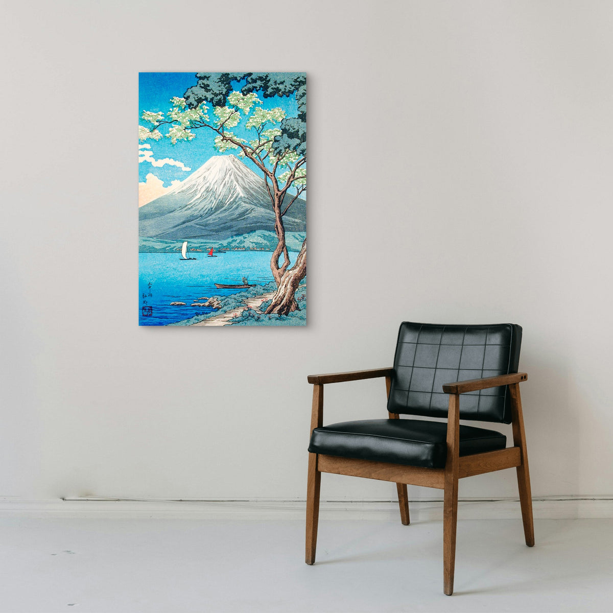 Mount Fuji & Cherry Blossoms Japan 40x60cm Metal Print Ready to Hang