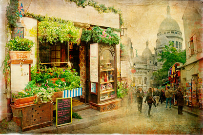 Parisian Streets - Montmartre Wall Art Decor 100% Australian Made