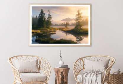 View at Heather Meadow with Mountains Home Decor Premium Quality Poster Print Choose Your Sizes