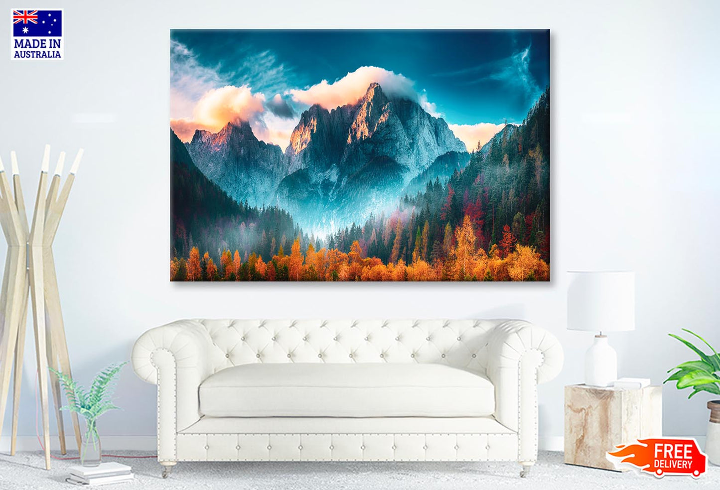 Triglav Mountain Peak at Sunrise Wall Art Decor 100% Australian Made