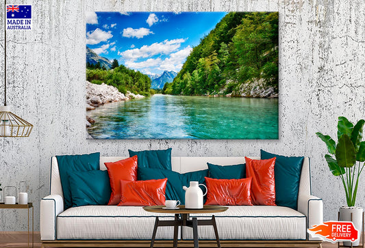 Oca River And Alps Mountain View Wall Art Decor 100% Australian Made