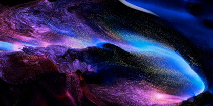 Blue Purple Fluid Abstract Swirl Wall Art Canvas Office Home Room Framed 120x60cm
