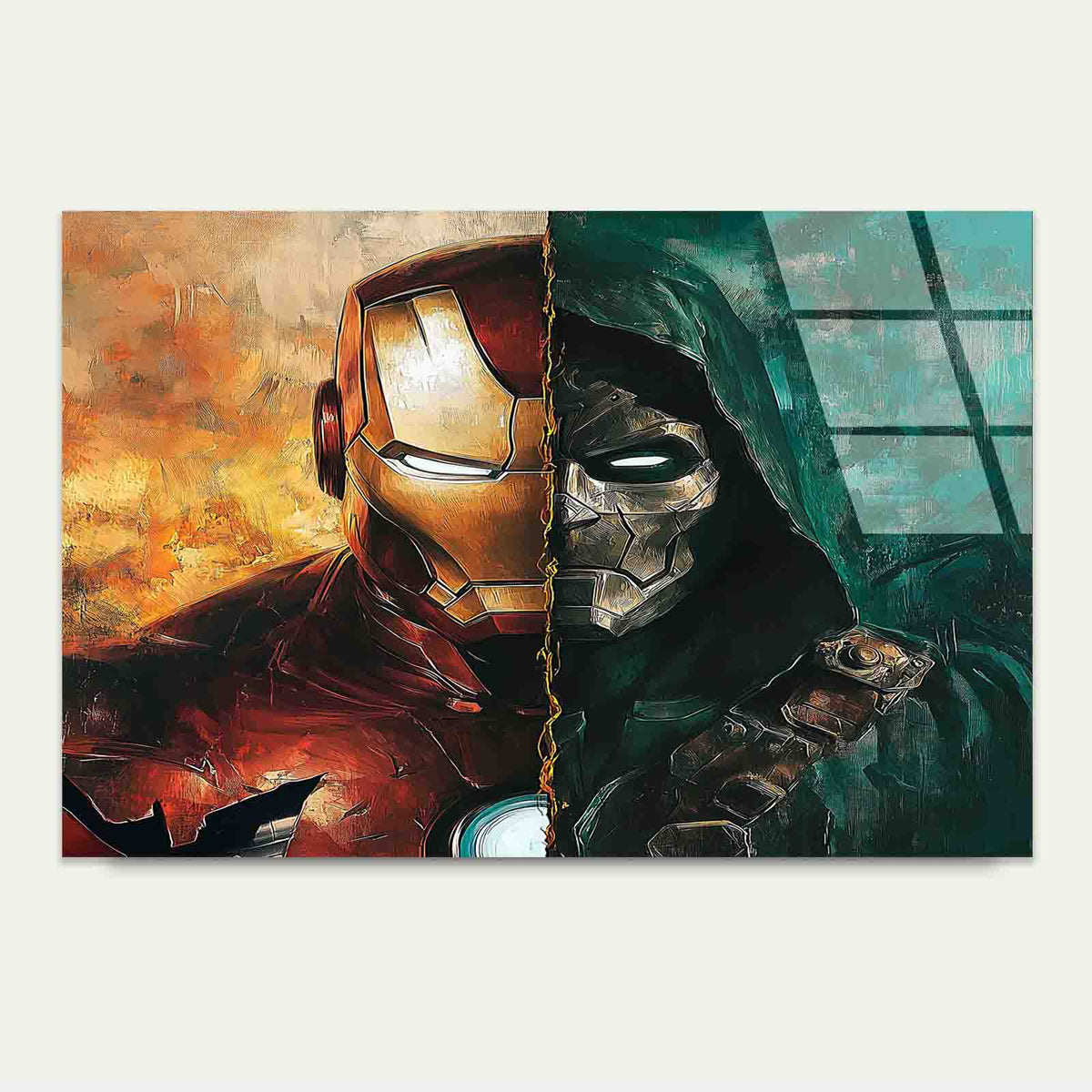 Gritty Textured Futuris Tempered Glass Printing Wall Art Australian Made Quality