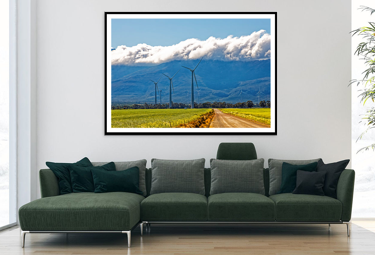 Wind Turbines and Heavy Clouds Home Decor Premium Quality Poster Print Choose Your Sizes