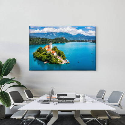 Lake Bled Slovenia Island Wall Art Decor 100% Australian Made - Bella Home Decor