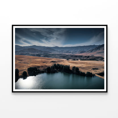 A Serene Lake Nestled Among Hills Home Decor Premium Quality Poster Print Choose Your Sizes