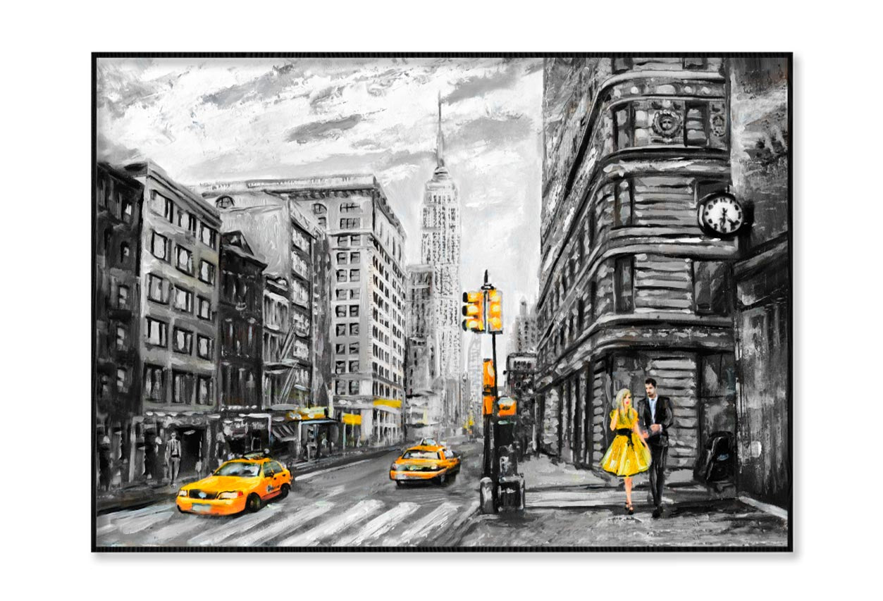 Street View Of New York Home Decor Premium Quality Poster Print Choose Your Sizes