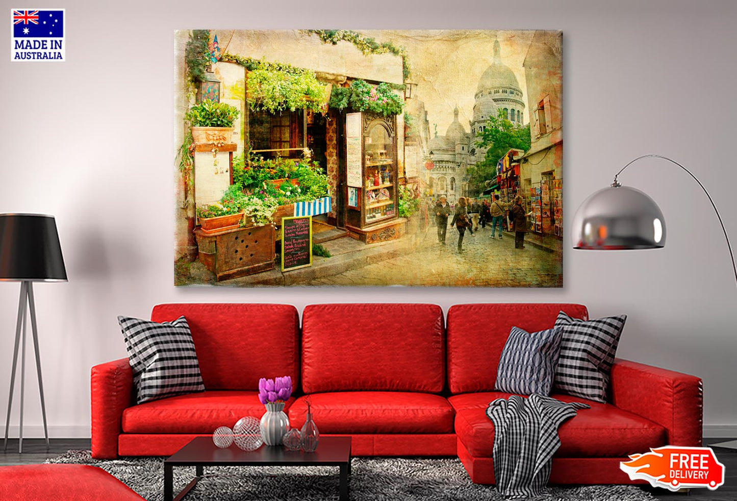 Parisian Streets - Montmartre Wall Art Decor 100% Australian Made