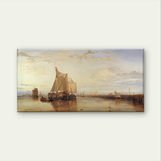 Classic Tall Sailboat Harbor Maritime Painting Wall Art Canvas Office Home Framed 120x60cm