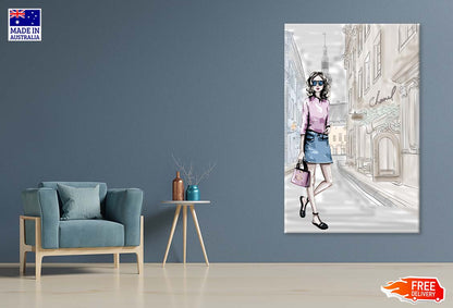 Elegant Fashion Store Art with Stylish Girl Print 100% Australian Made