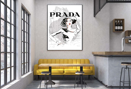 Black And White Stylish Lady Design Home Decor Premium Quality Poster Print Choose Your Sizes