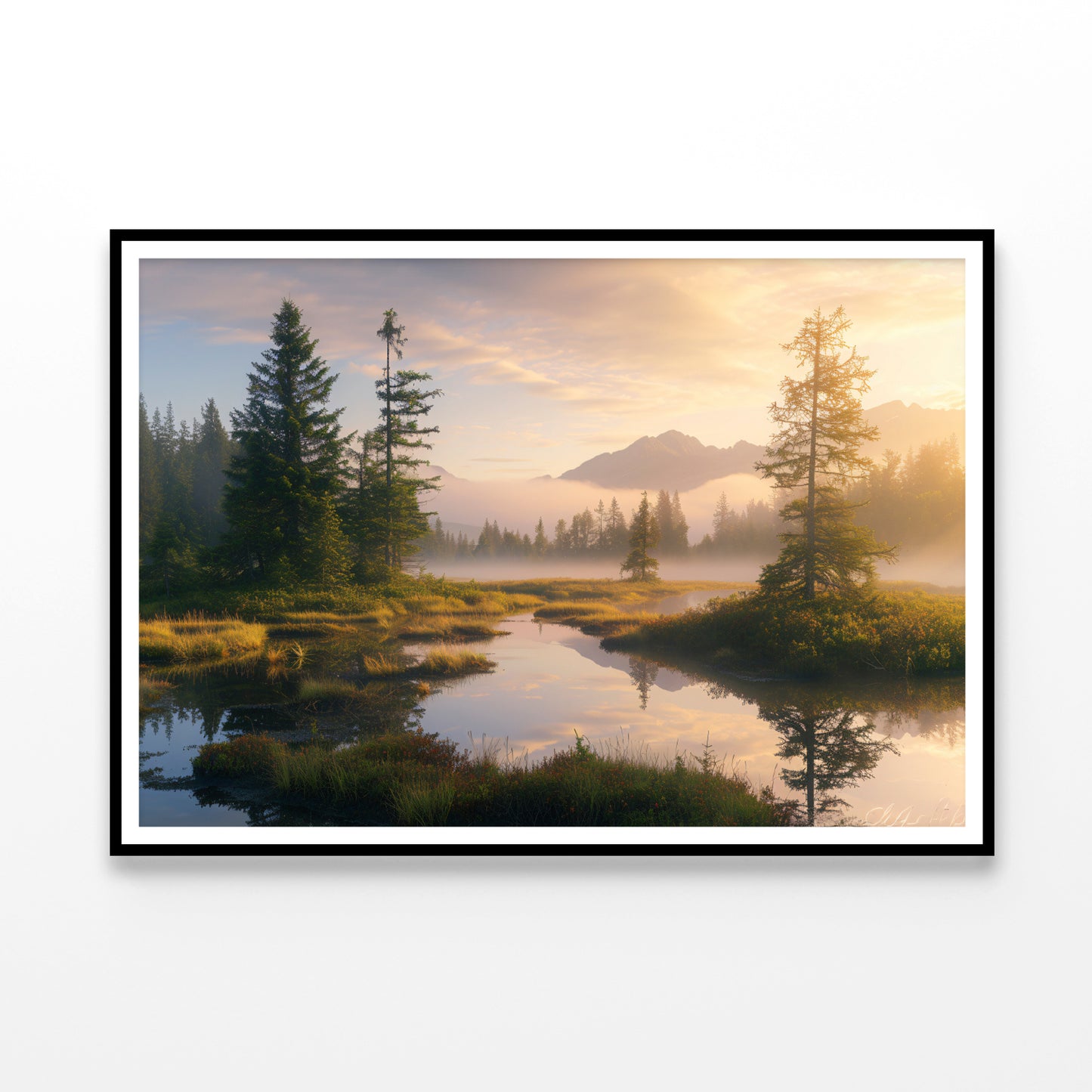 View at Heather Meadow with Mountains Home Decor Premium Quality Poster Print Choose Your Sizes