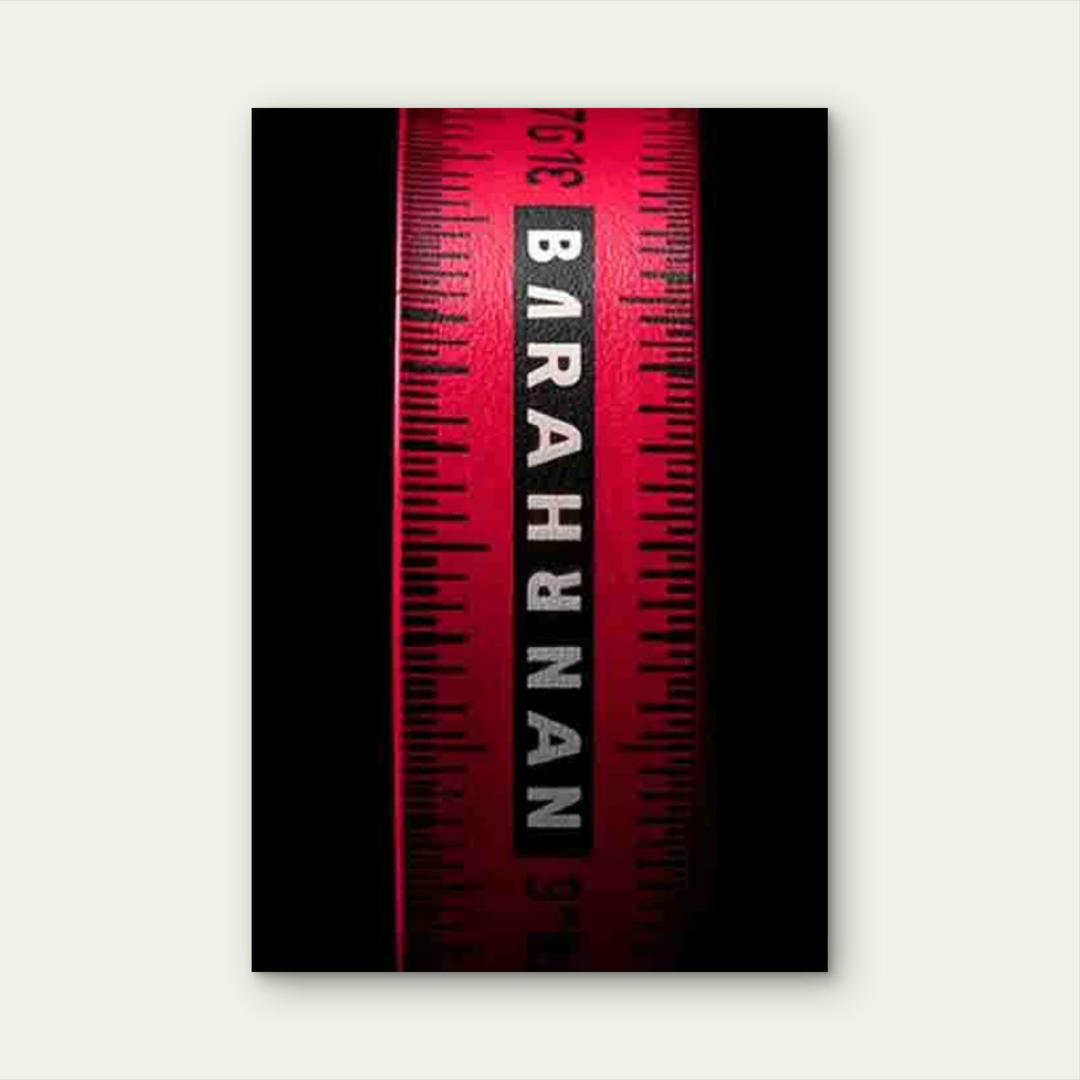 Featuring a Close-Up of a Red Measuring Tape 60x90cm Metal Print Ready to Hang