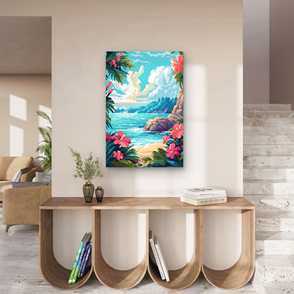 Flower Design With Beautiful Background 60x90cm Metal Print Ready to Hang