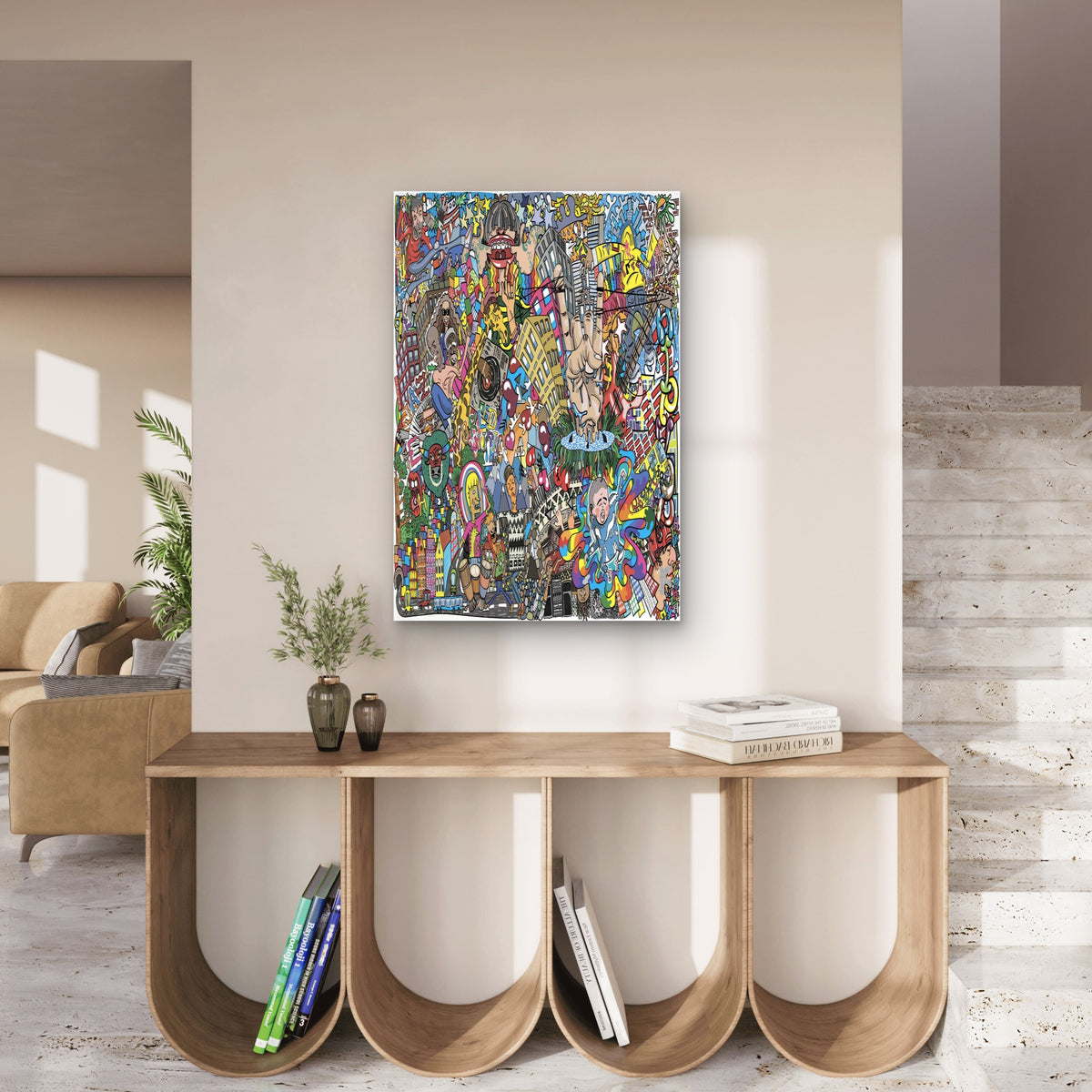 Chaos And Rhythm In The City 60x90cm Metal Print Ready to Hang