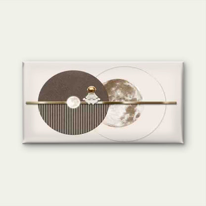 Astronaut Floating Earth Moon Wall Art Canvas Office Home Room Framed 120x60cm