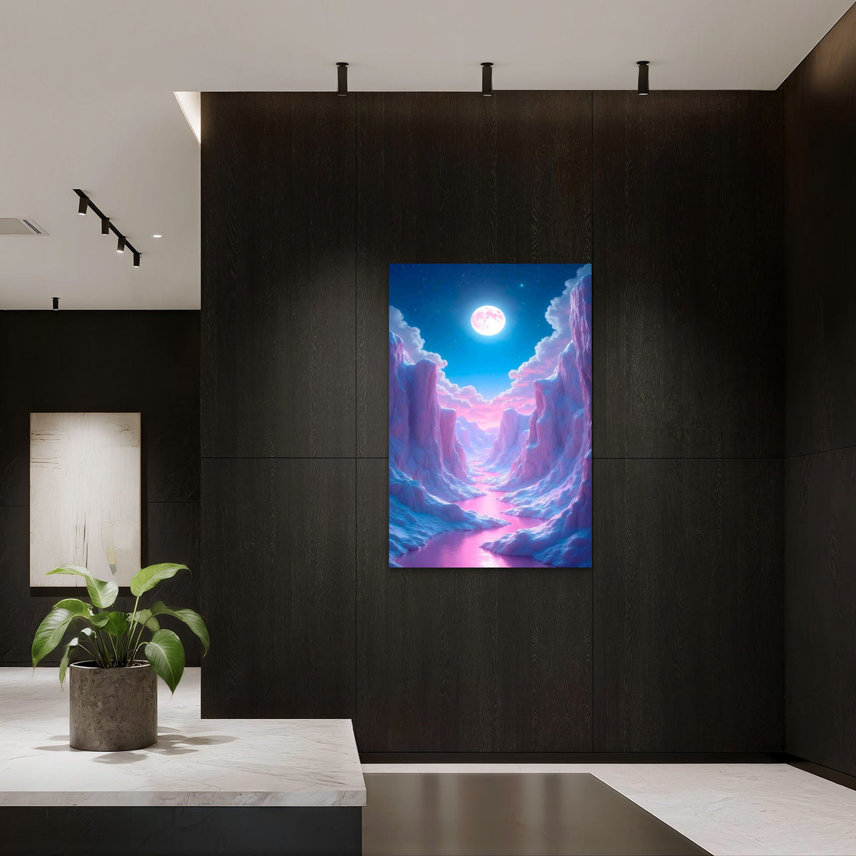 Surreal Winter Design 60x90cm Metal Print Ready to Hang