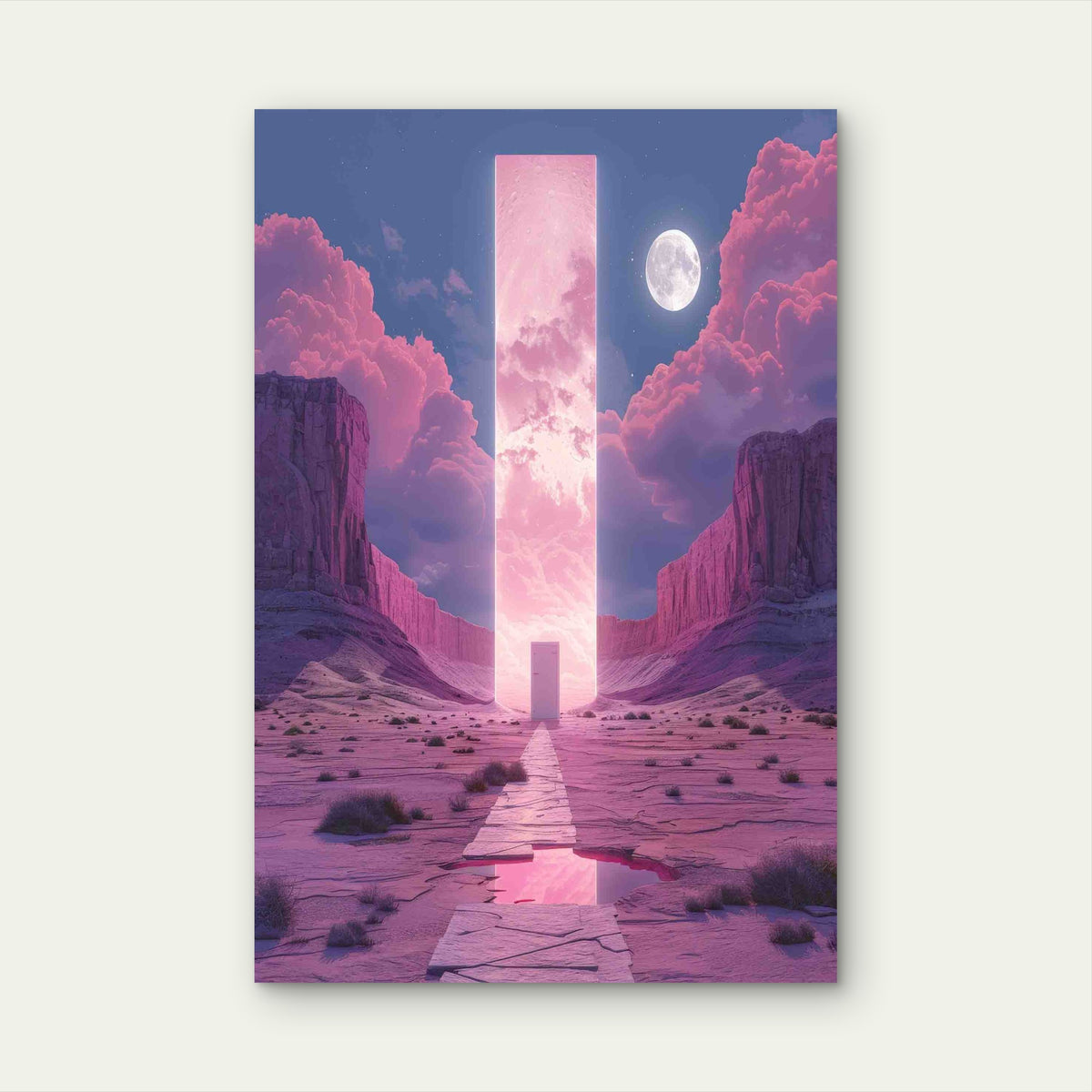 Abstract Fantasy Landscape 40x60cm Metal Print Ready to Hang