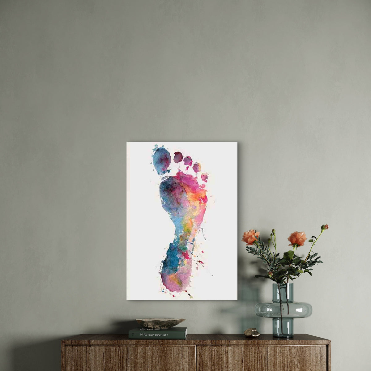 Anatomical Foot Chart Metal Print Ready to Hang