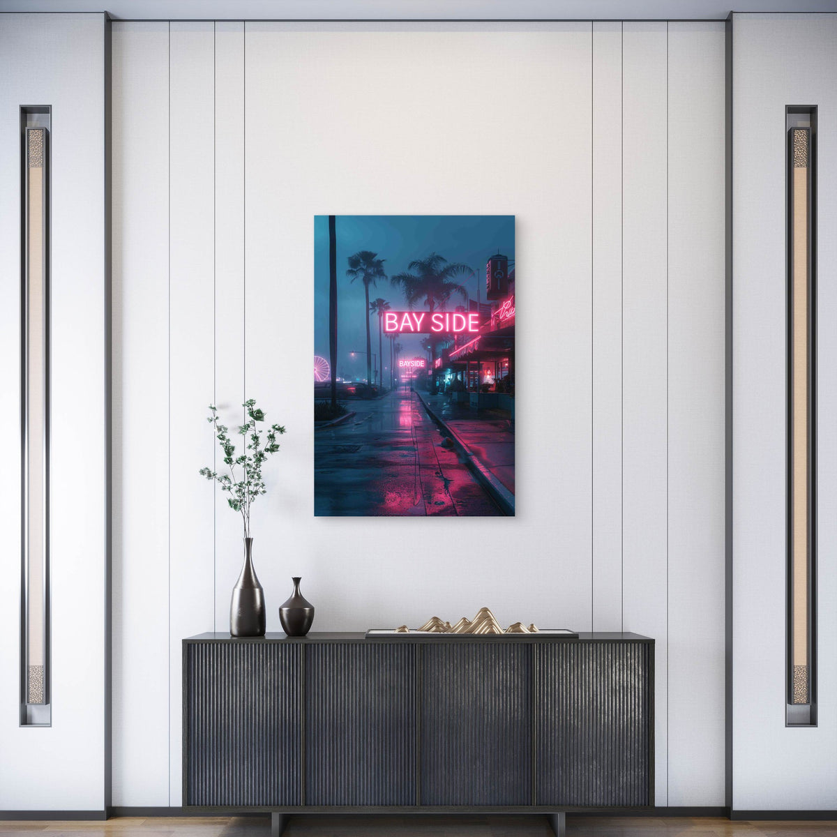 Miami Bayside Metal Print Ready to Hang