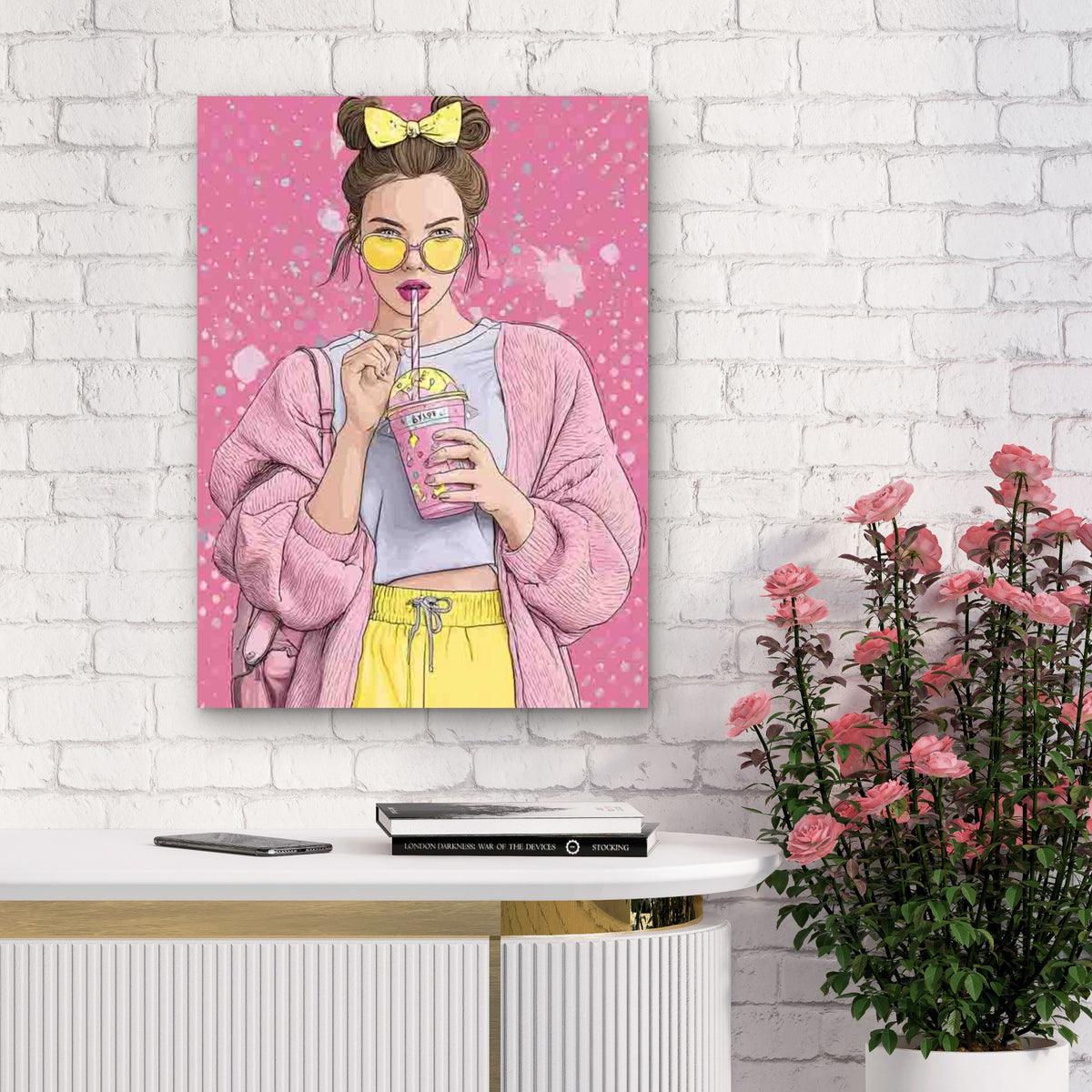 Funky Girly Pastel Colors & Bubble Patterns Metal Print Ready to Hang