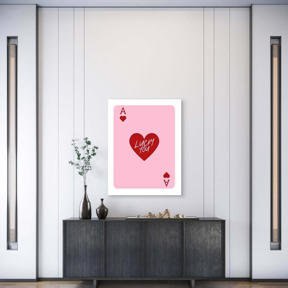Stylish Vintage Ace Card Metal Print Ready to Hang