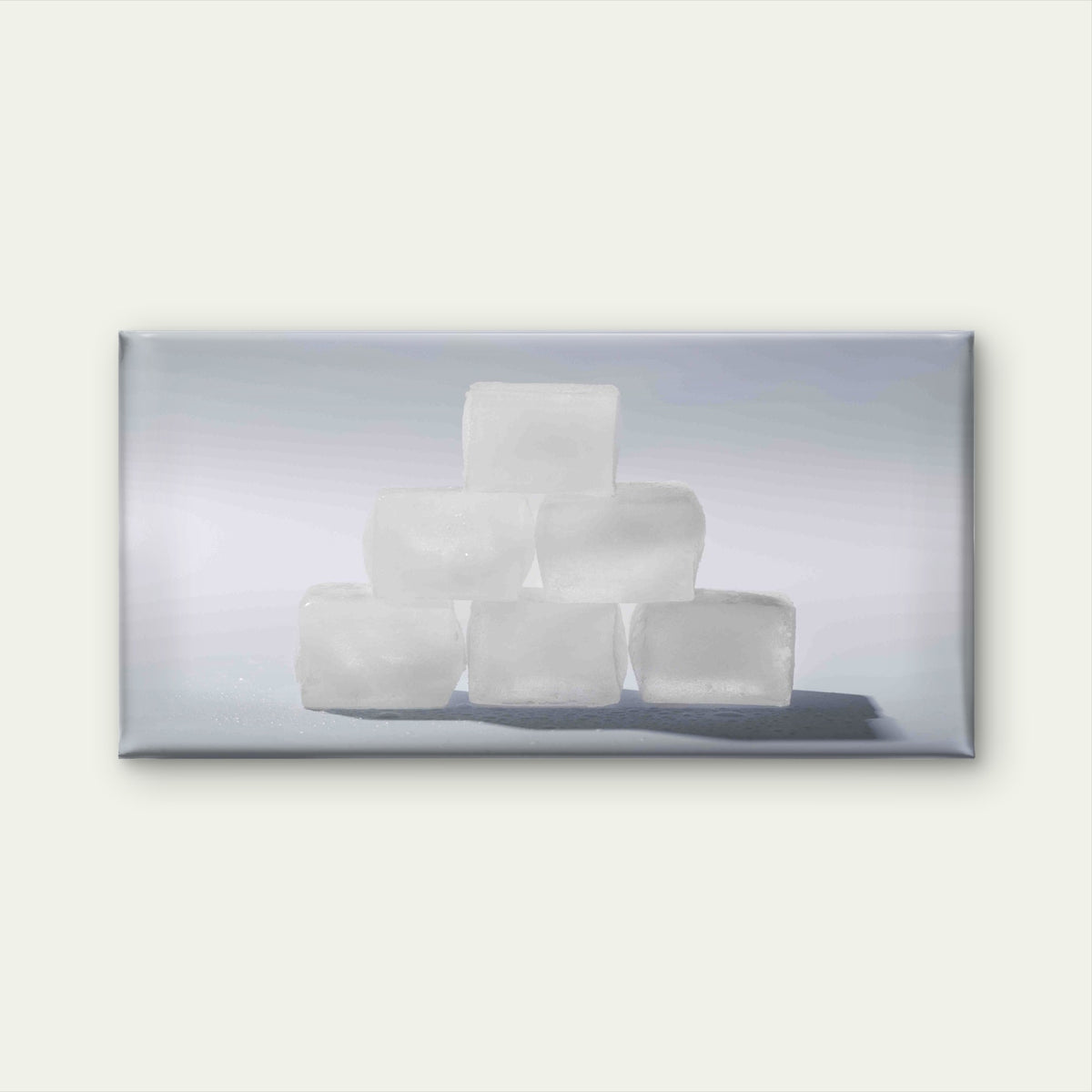 Stacked Ice Cubes Wall Art Canvas Office Home Room Framed 120x60cm