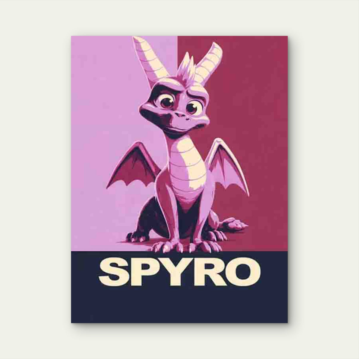 Spyro Dragon 40x60cm Metal Print Ready to Hang