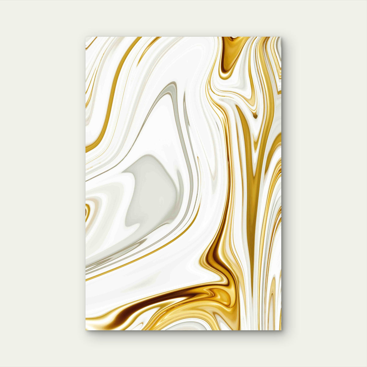 Abstract Liquid Marble Background with Gold 60x90cm Metal Print Ready to Hang