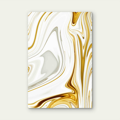 Abstract Liquid Marble Background with Gold 60x90cm Metal Print Ready to Hang