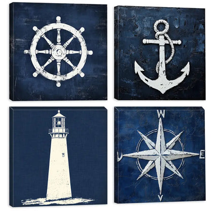 4pcs Lighthouse Canvas Print   Wall Art Canvas Framed