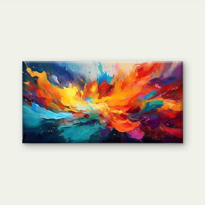 Vibrant Colors in Motion Wall Art Canvas Office Home Room Framed 120x60cm